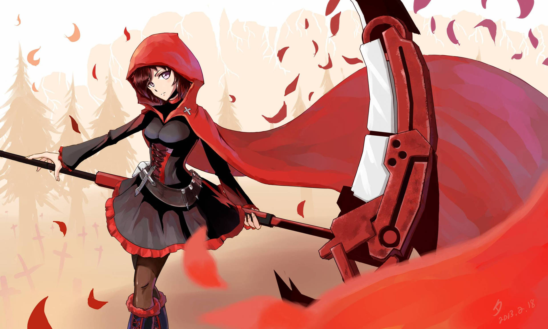 Image  Ruby Rose From RWBY Ready For Adventure Wallpaper