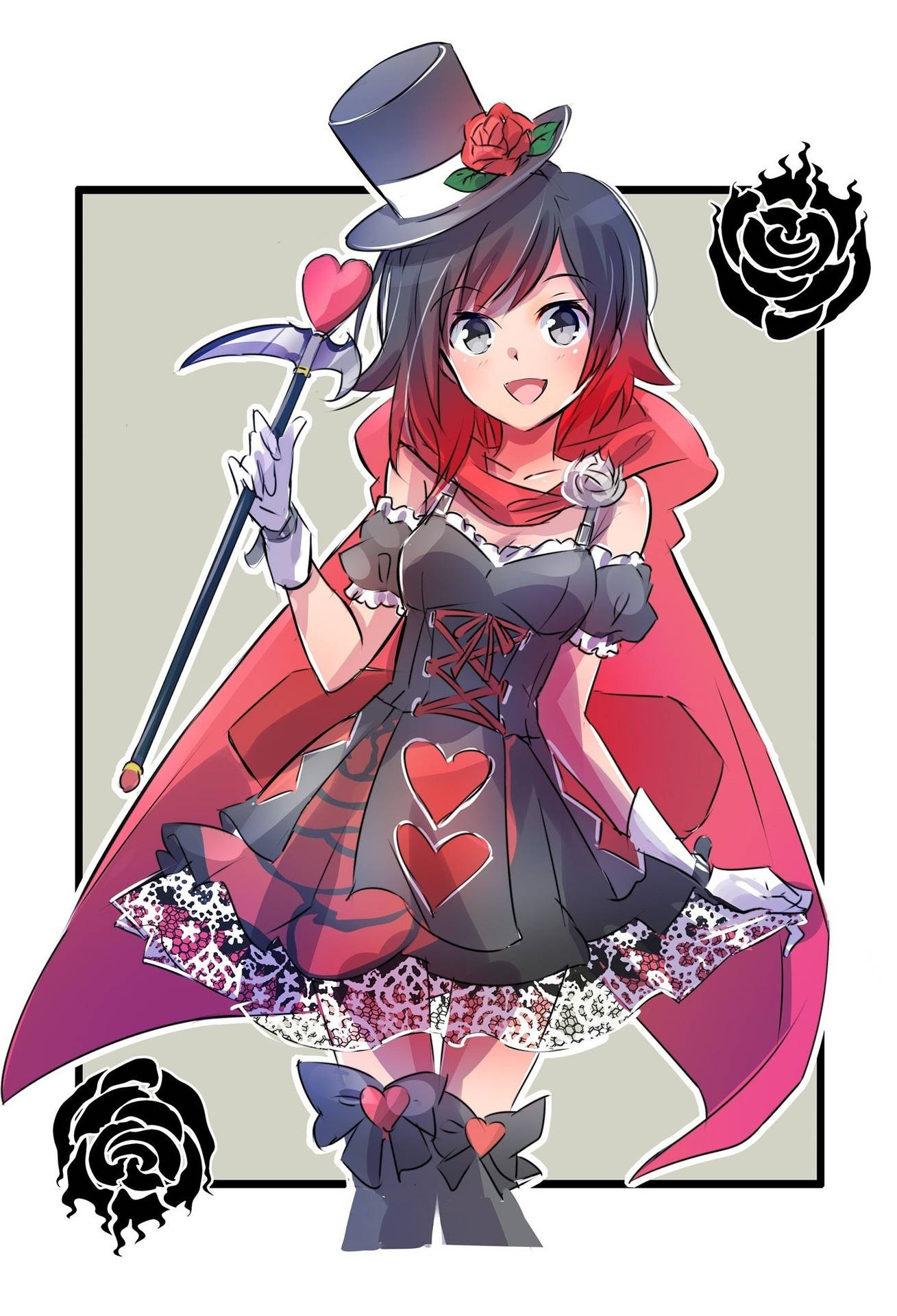 Ruby Rose Transforms into a Gothic Lolita Wallpaper