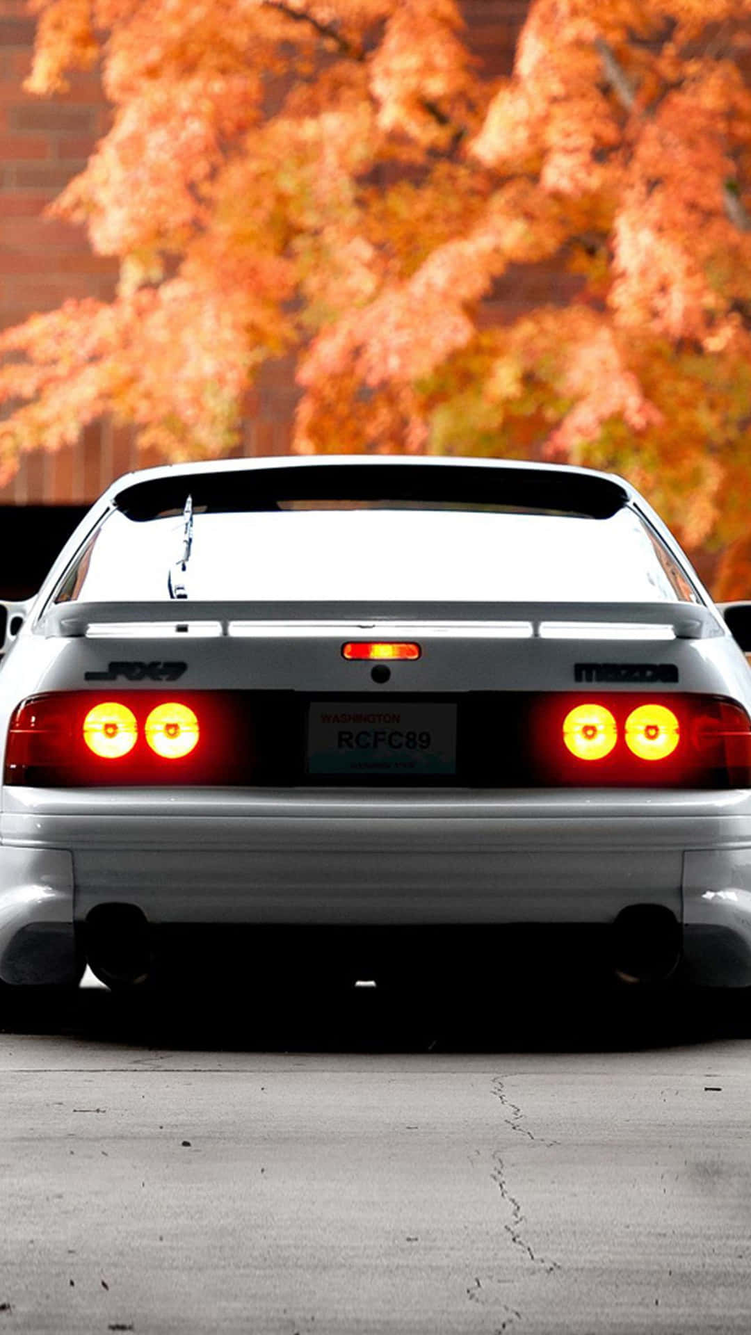 Back View Of Mazda Rx7 Fc Classic Code Wallpaper