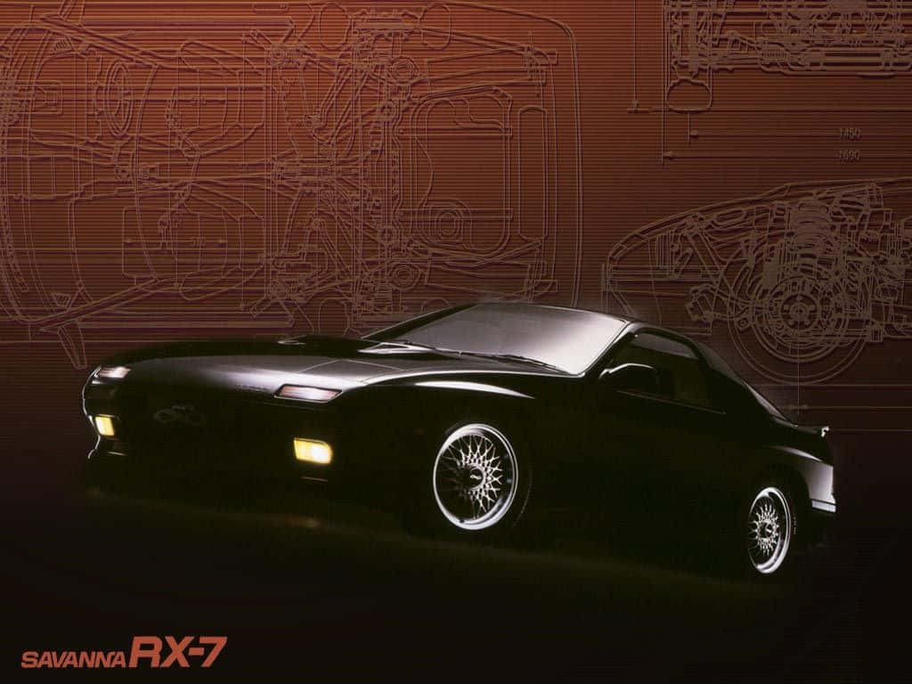 Clássicomoderno - Mazda Rx7 Fc Na Pista De Corrida. Papel de Parede