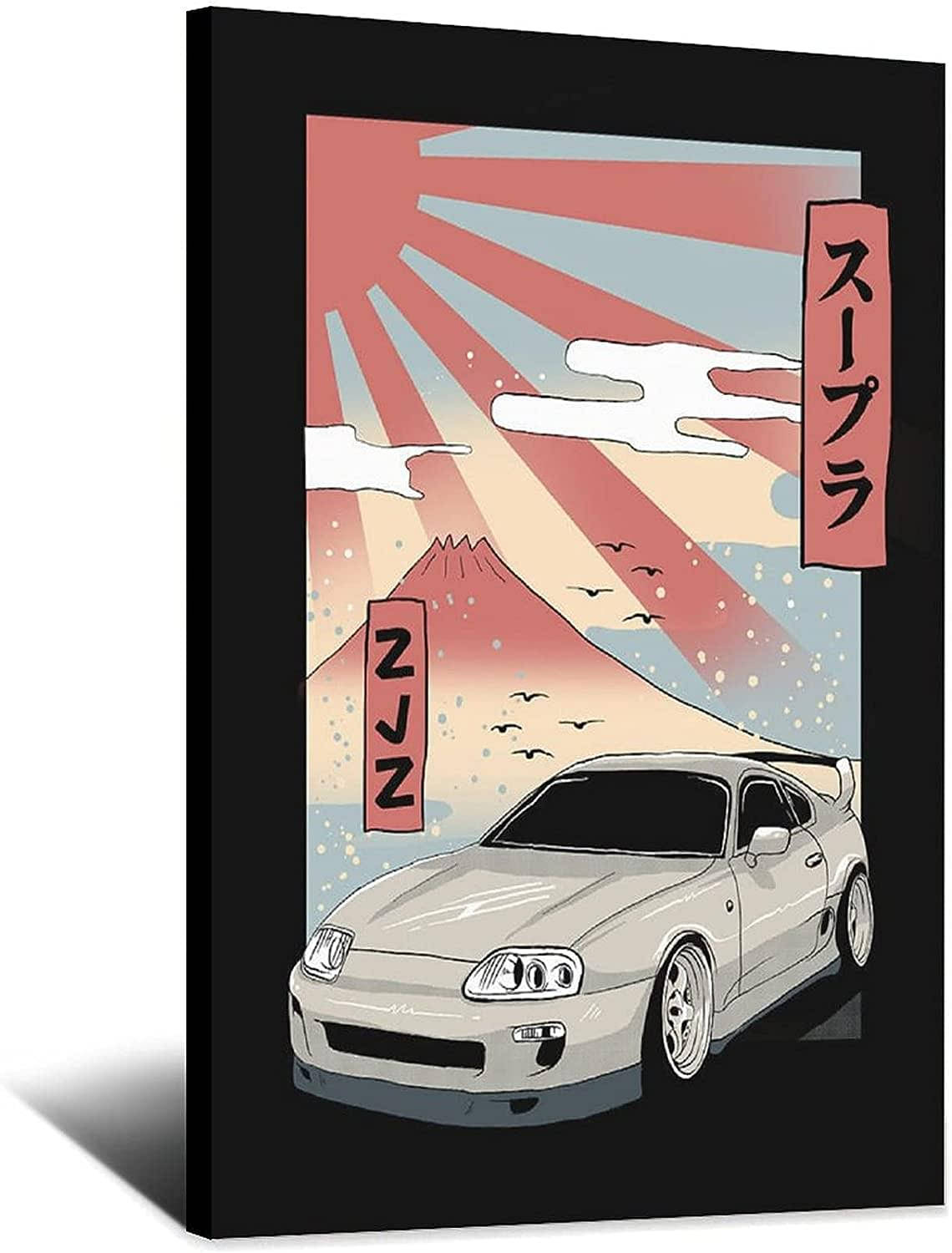 Japansk bil med en sol i baggrunden. Wallpaper