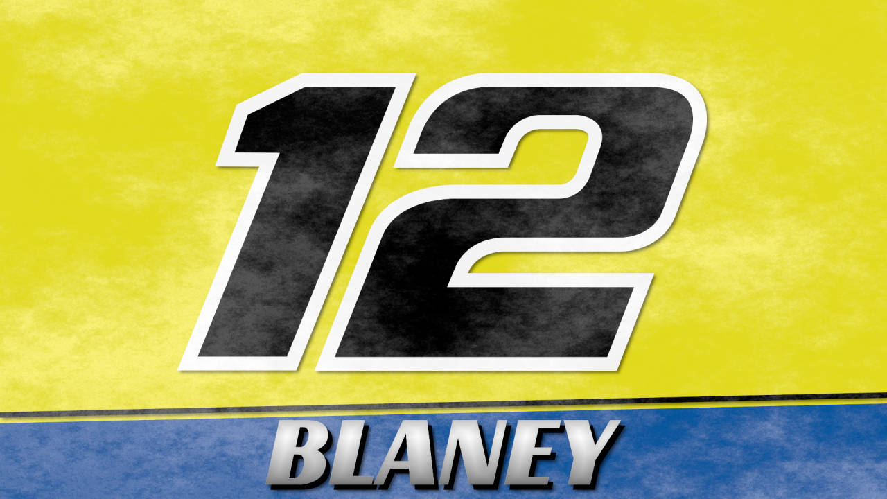 Ryan Blaney 12 Yellow Blue Wallpaper