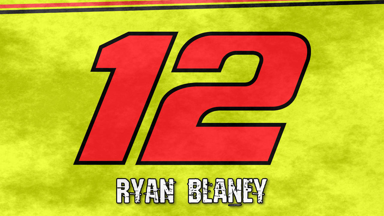 Ryanblaney Numero 12 Rosso Da Corsa Sfondo