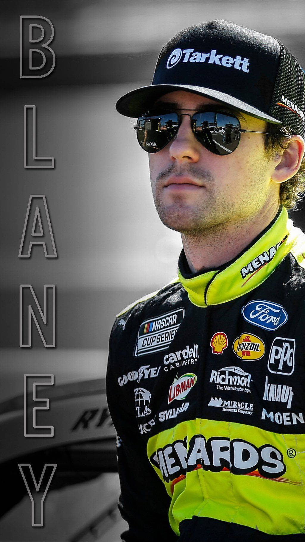 Cool and Confident, Ryan Blaney Spotted in Sunglasses Wallpaper