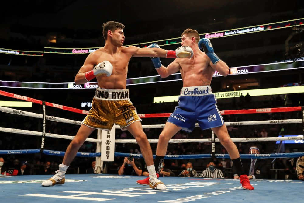 Ryan Garcia Punches Opponent Wallpaper