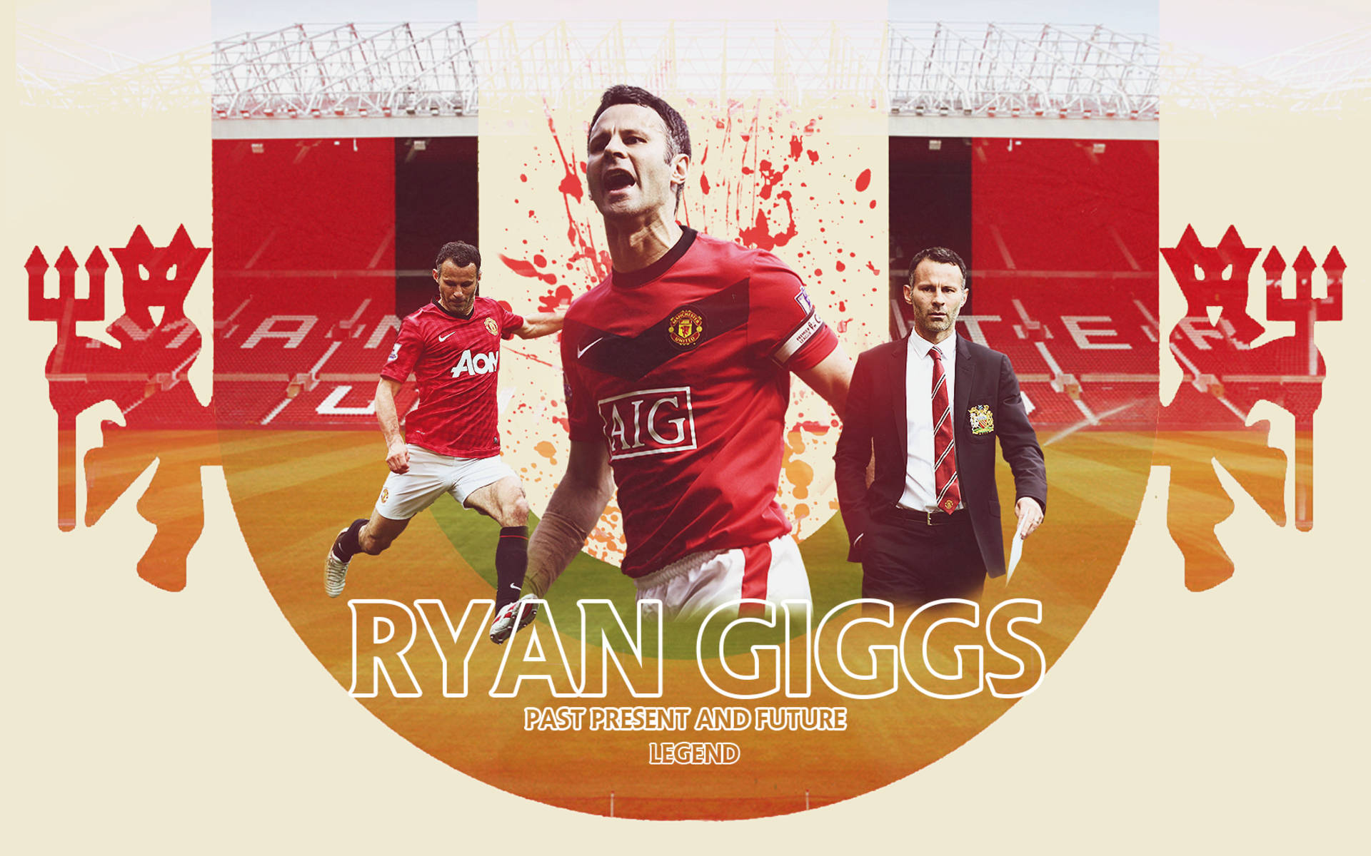Ryan Giggs Fodbold Soccer Legende Tapet: Wallpaper