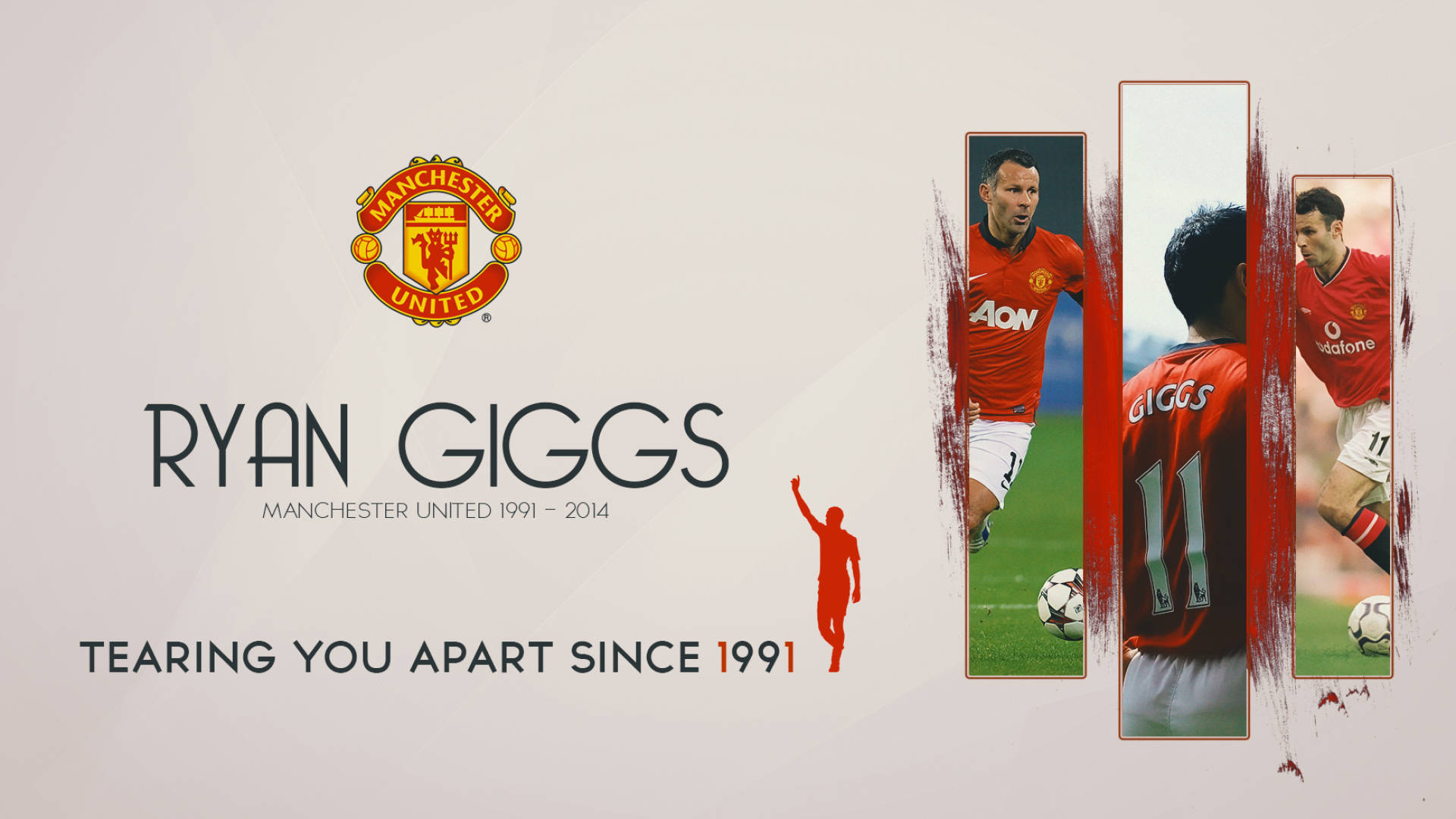 Ryan Giggs United Hyldest Collage Wallpaper