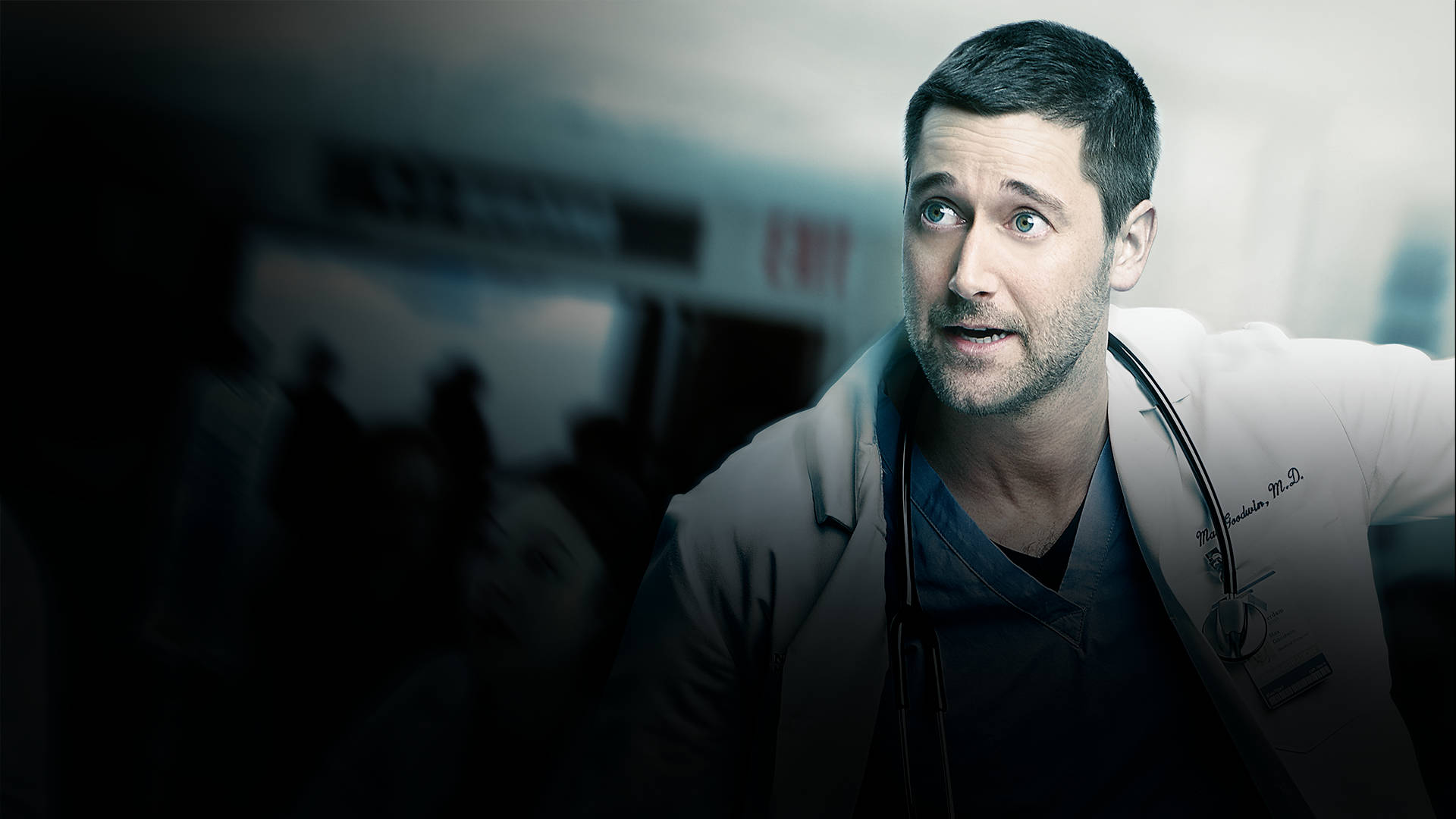 Dr. Max Goodwin (played by Ryan Eggold) in 'New Amsterdam' TV Series. Wallpaper