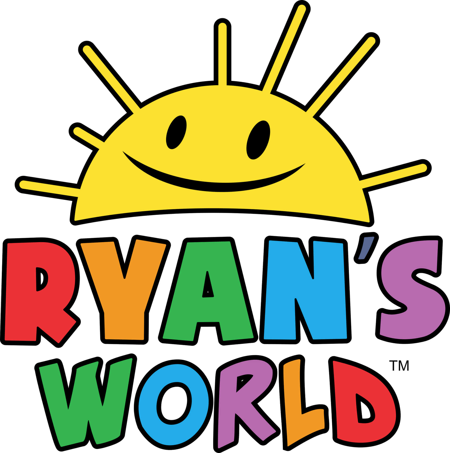 Ryan's World Logo With A Sun And A Smile Wallpaper
