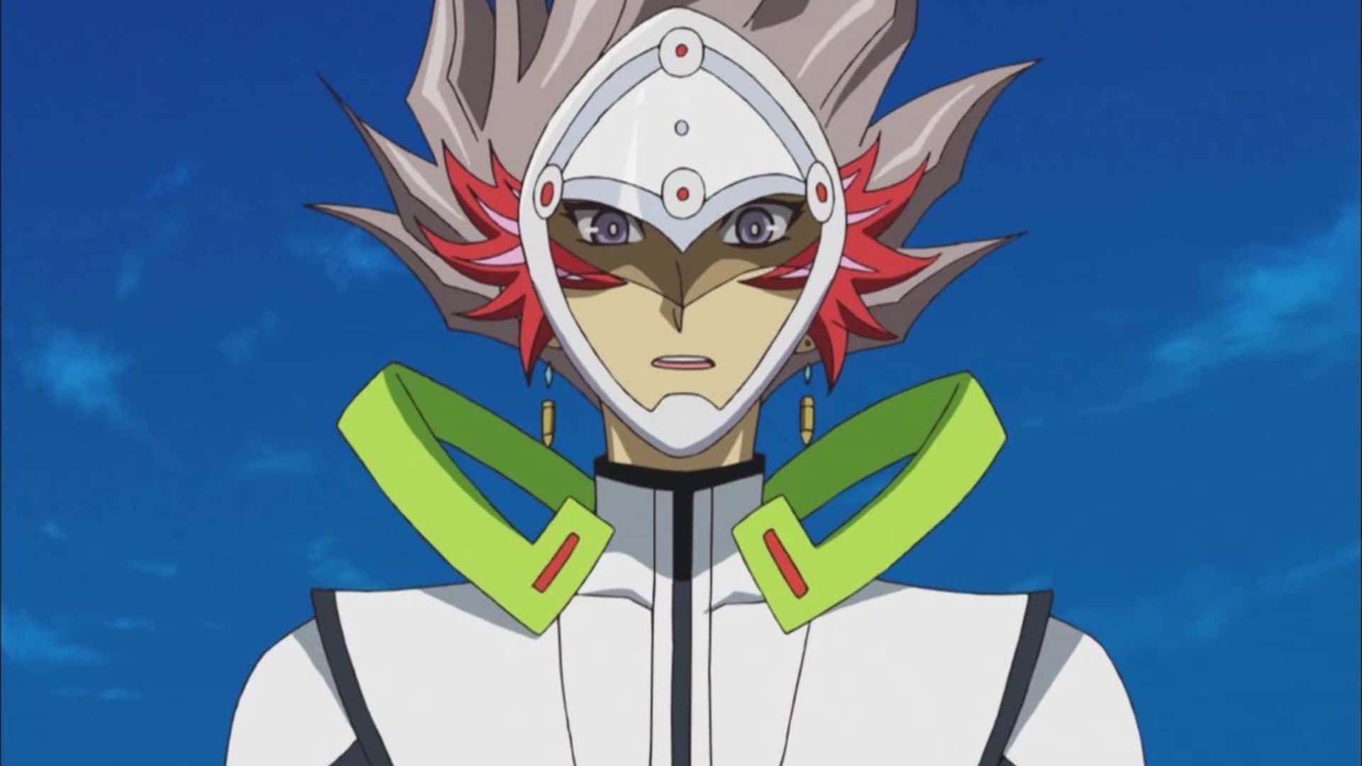 Ryoken Kogami from the Yu-Gi-Oh! VRAINS series posing with an intense glare. Wallpaper