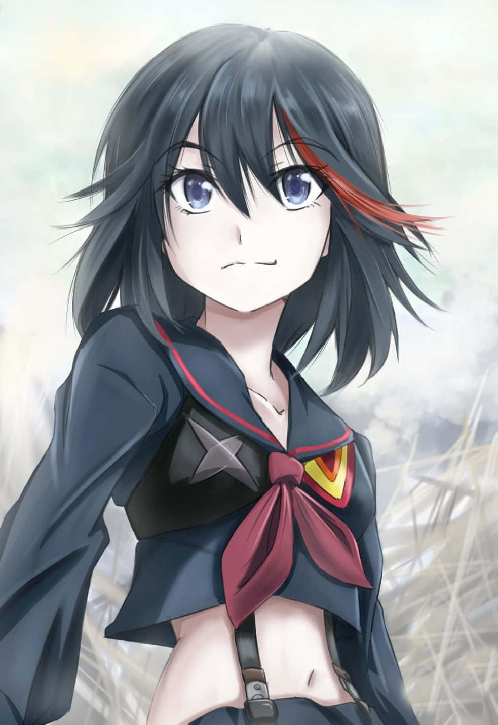 Ryuko Matoi ready for action in a high-quality wallpaper Wallpaper
