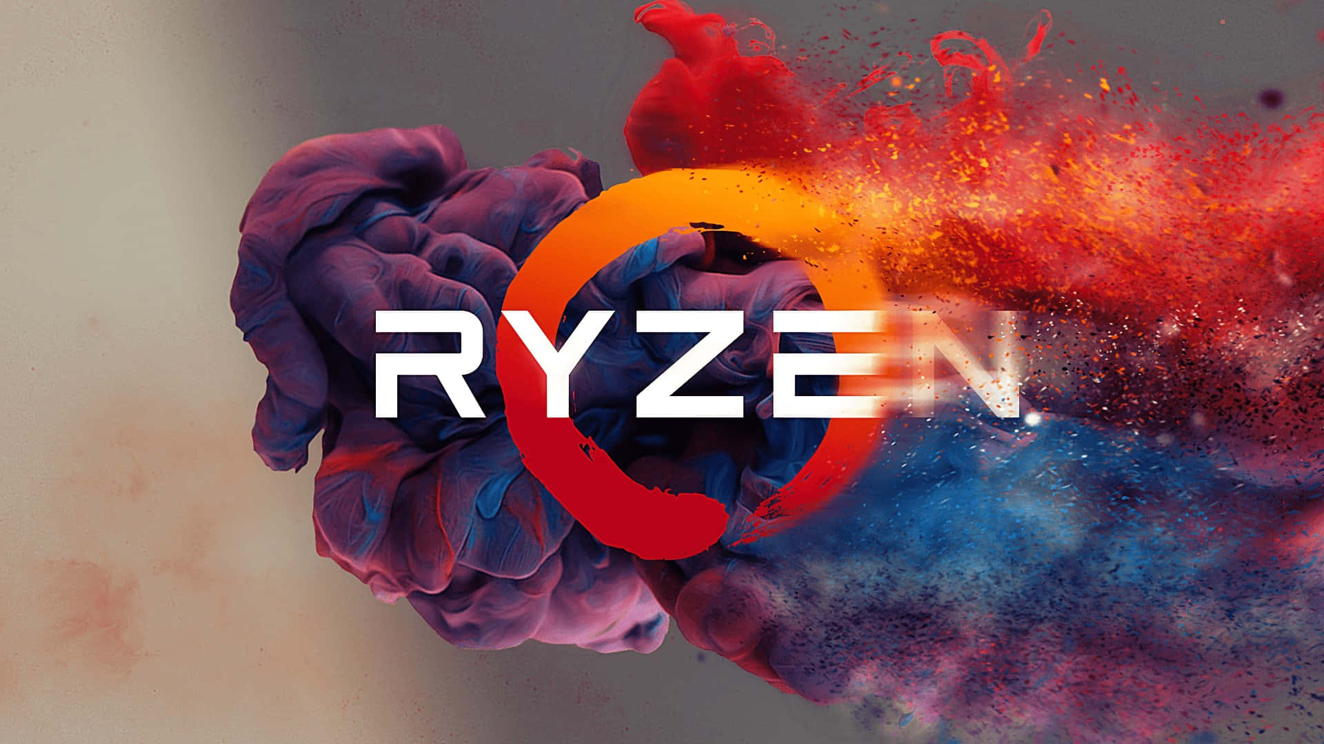 Ryzen Logo Artistic Explosion Wallpaper