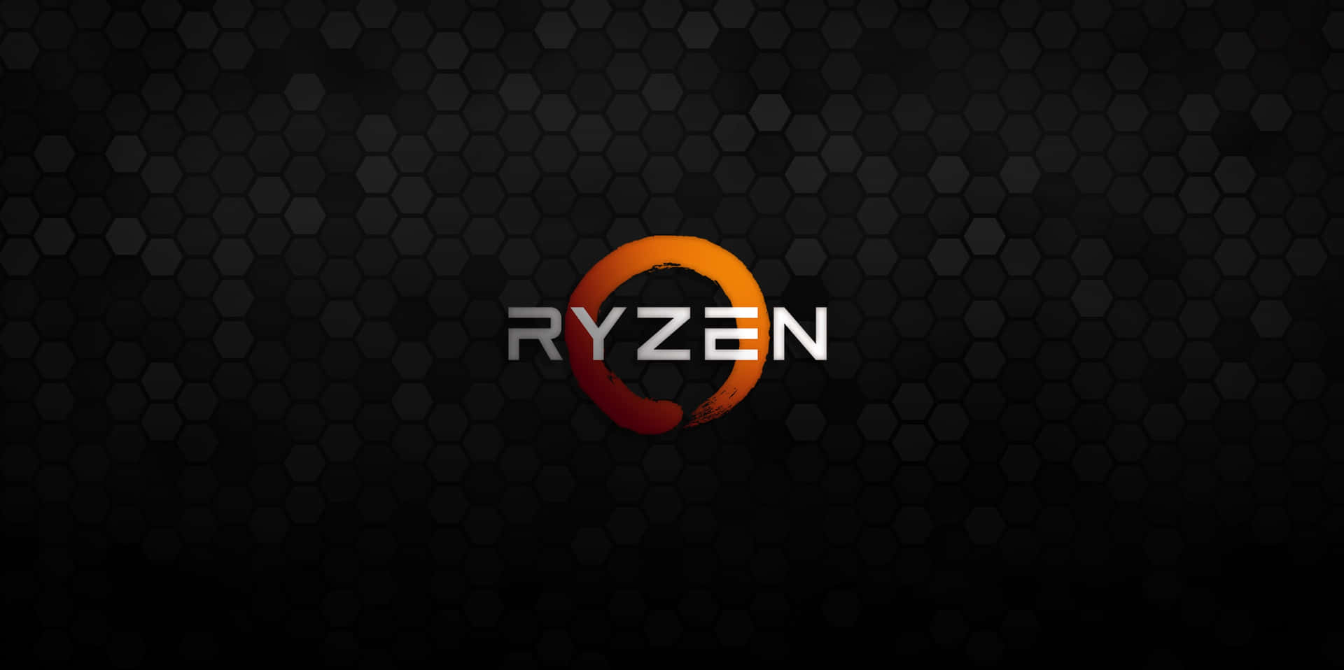 Ryzen Logo Dark Hexagon Background Wallpaper