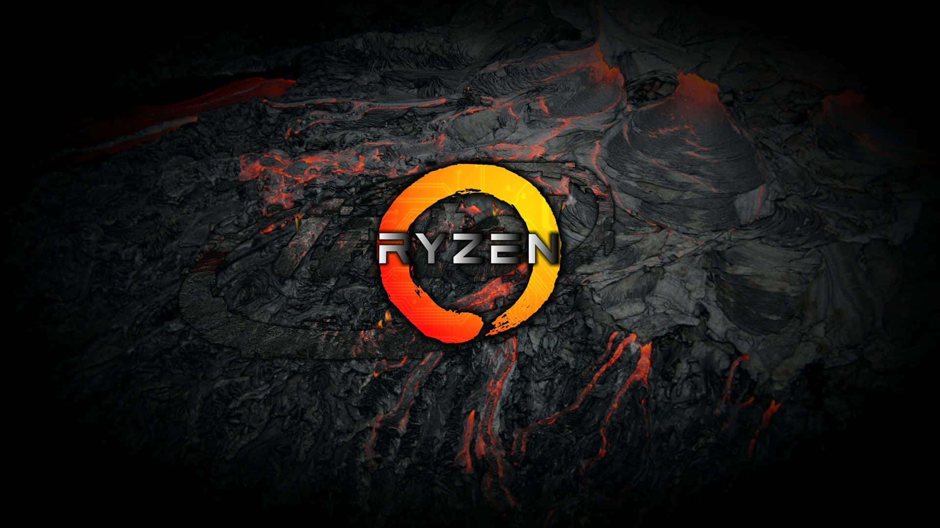Ryzen Logo Lava Background Wallpaper