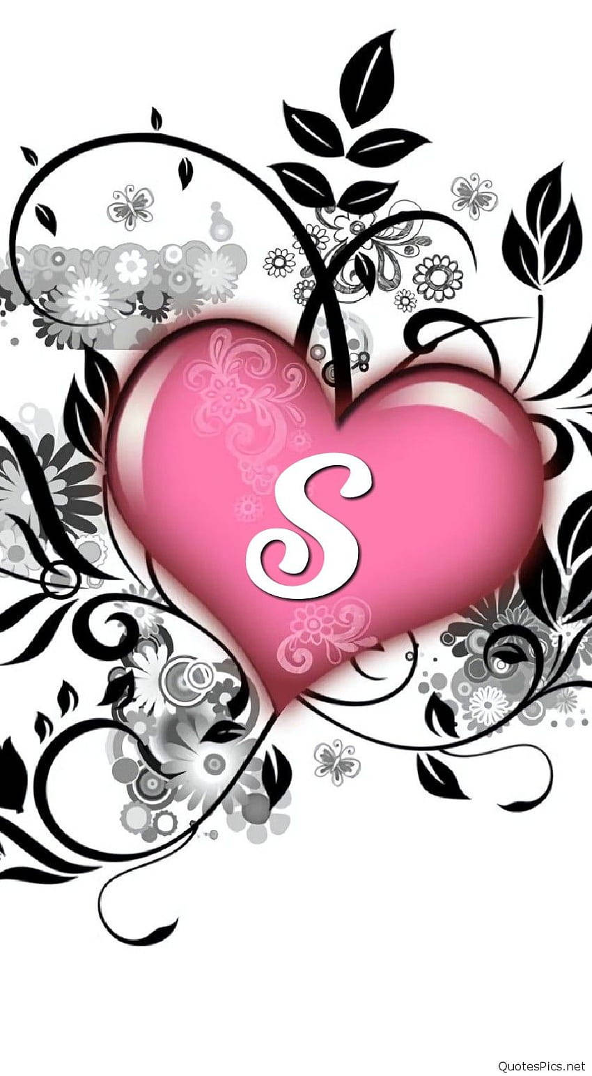 S And Pink Heart Picture