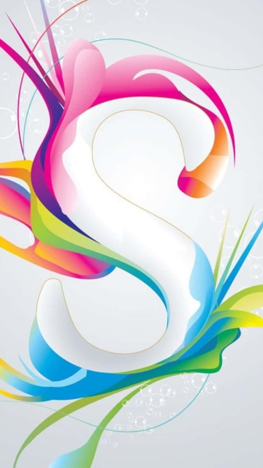 A Colorful Letter S With Swirls And Swirls