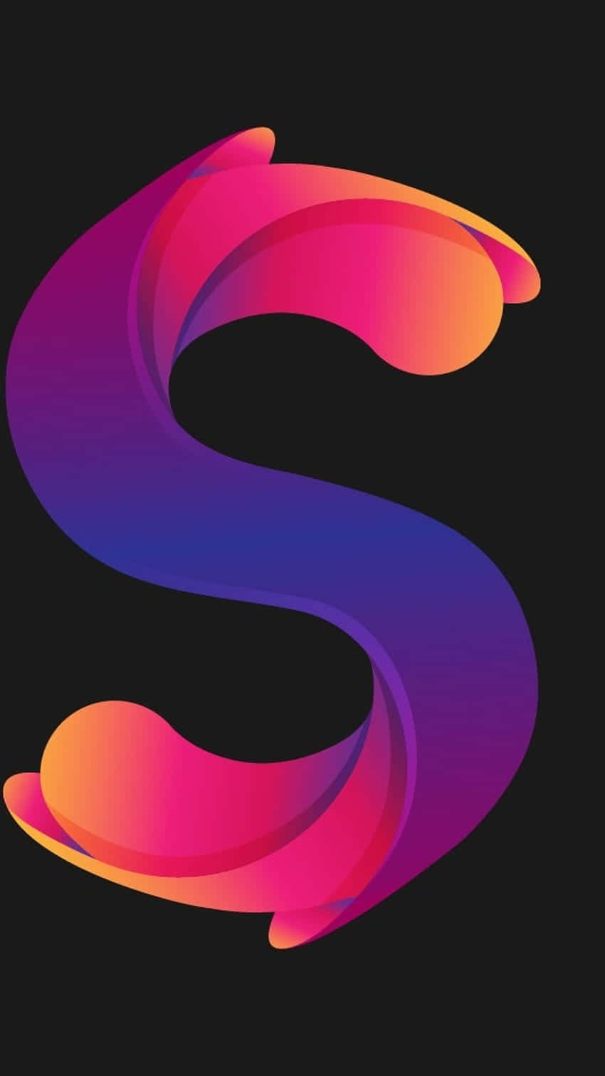 Enfärgstark Logotyp Med Bokstaven S