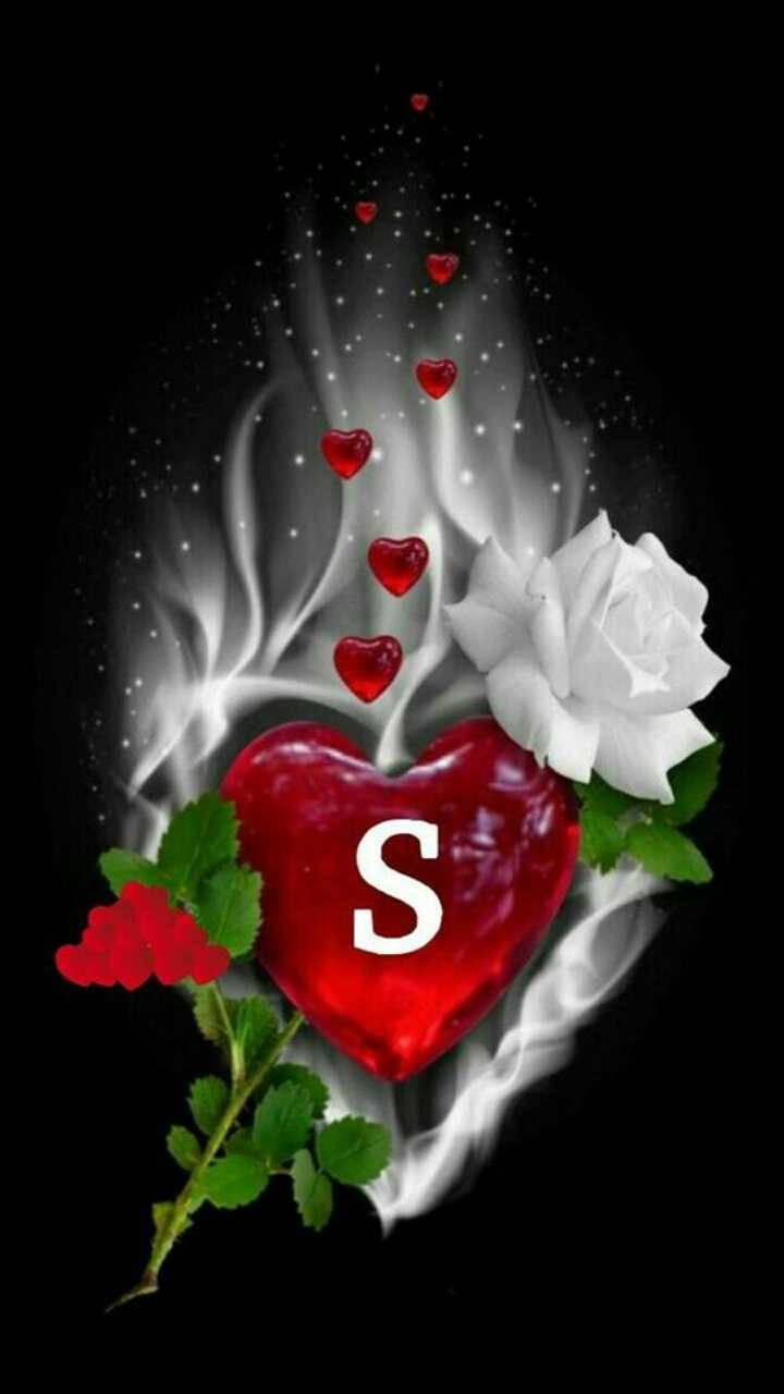 S In Liquid Red Heart Picture