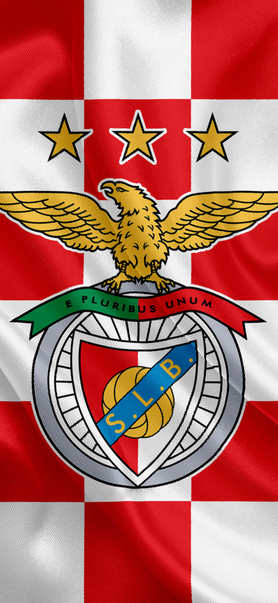 S L Benfica Flagand Crest Wallpaper