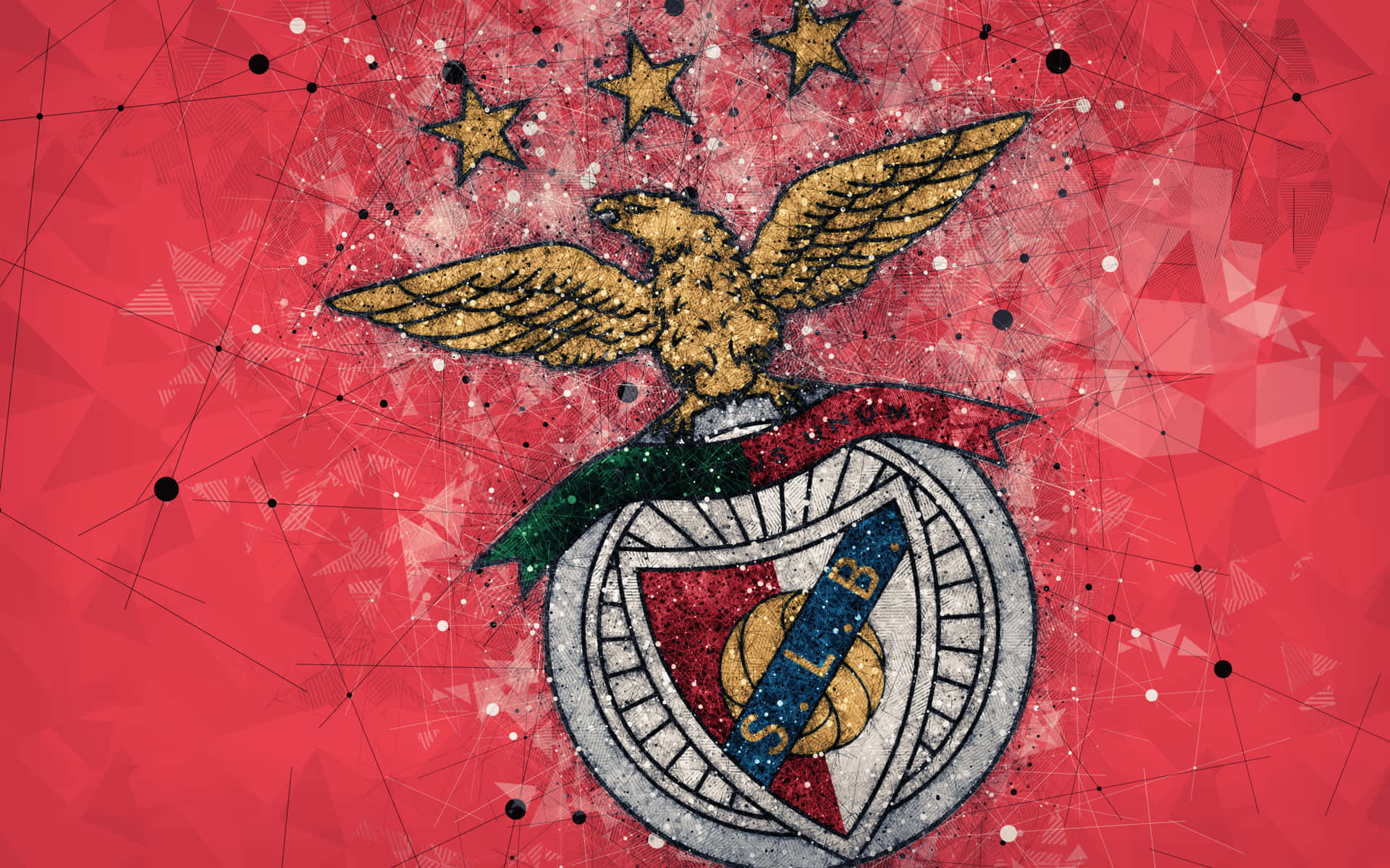 S L Benfica Logo Artistic Background Wallpaper