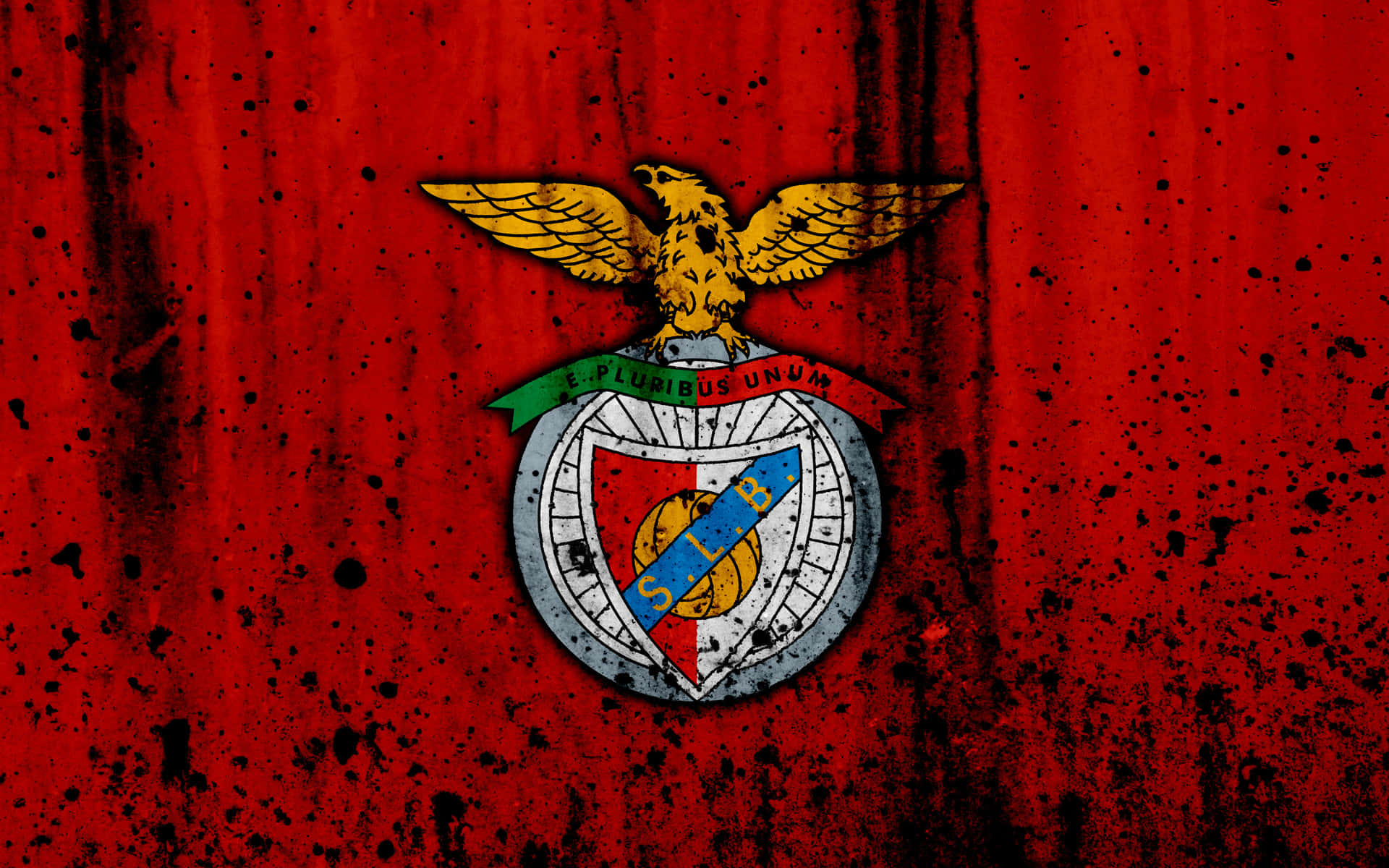 S L Benfica Logo Grungy Background Wallpaper