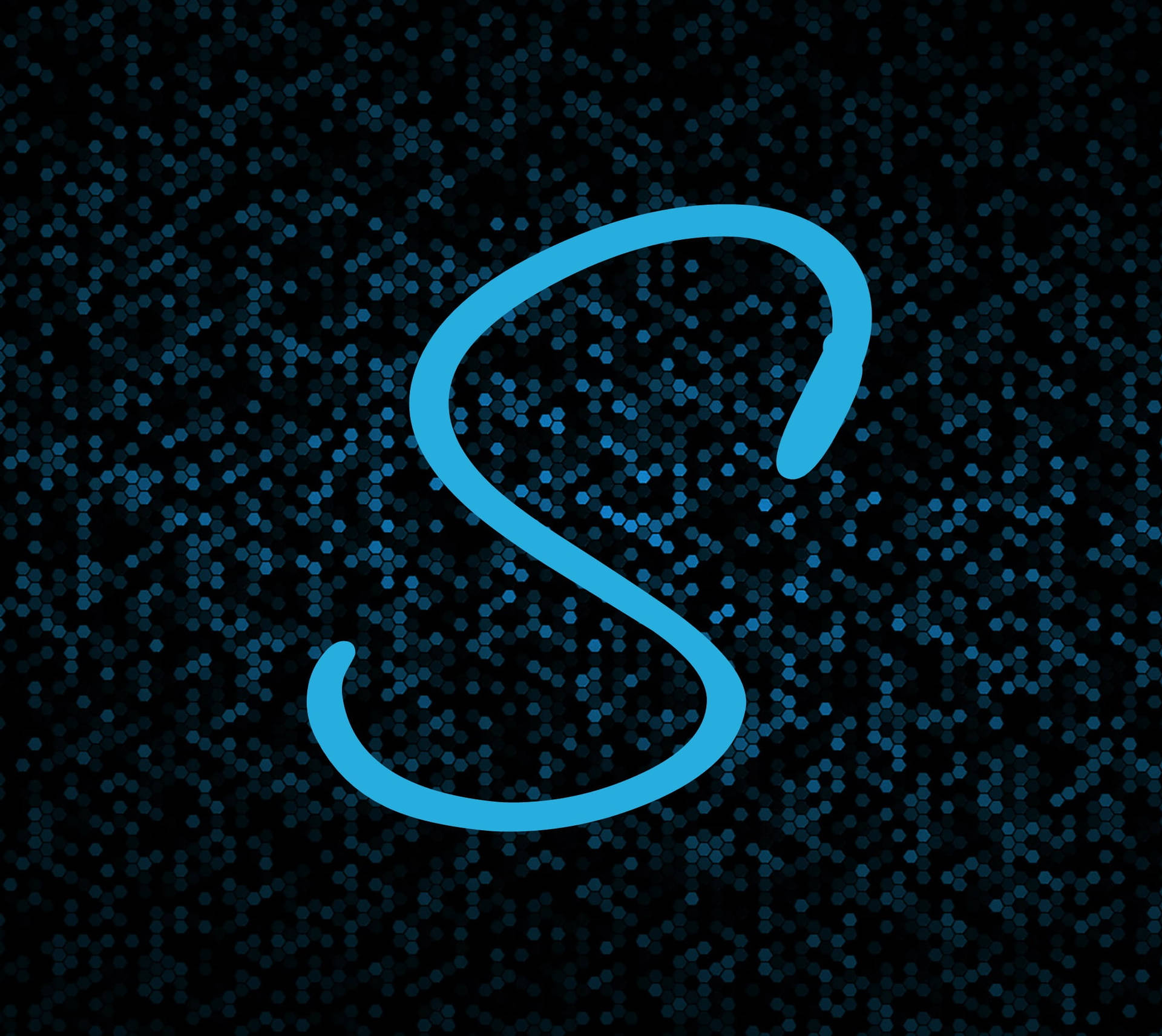 S Letter Blue Bubbles Wallpaper