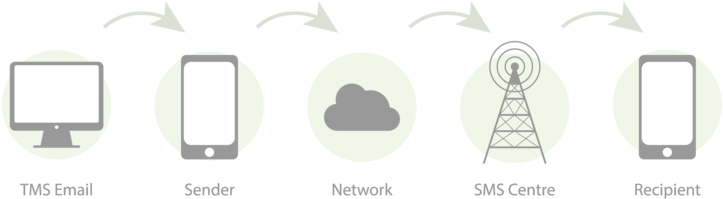 S M S Transmission Process Infographic PNG