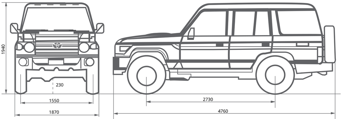 S U V Blueprint Dimensions PNG