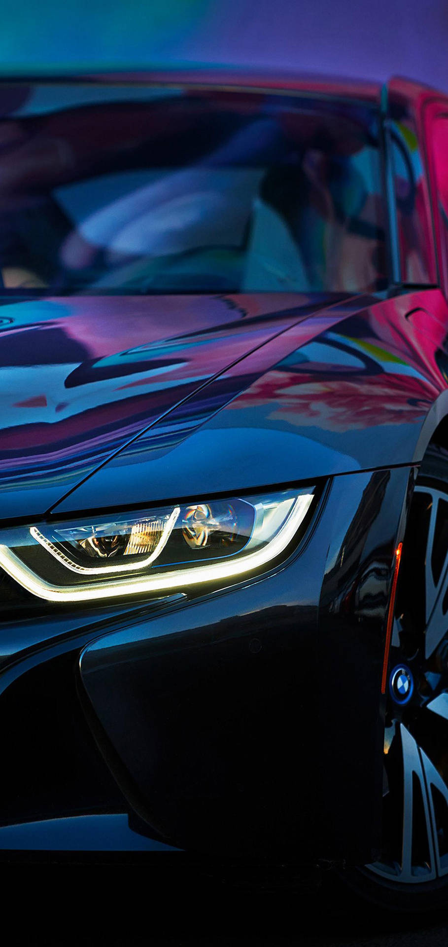 S10+ Classy BMW Close-Up Wallpaper