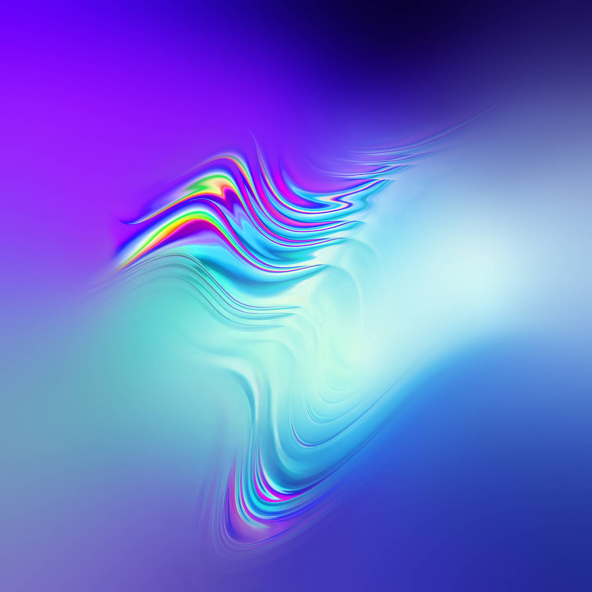 Distorted blue and purple S10 smartphone Wallpaper