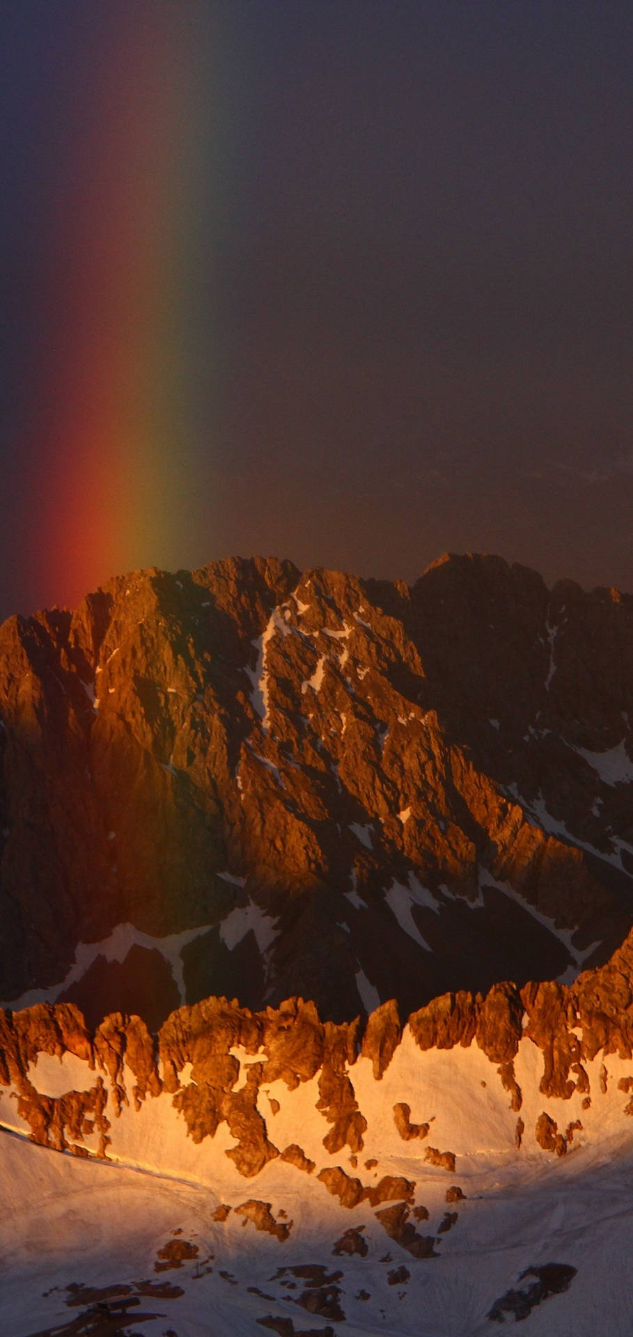 S10 Rainbow On Snow Mountain Wallpaper