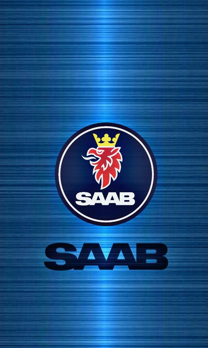 Saab Logo Blue Background