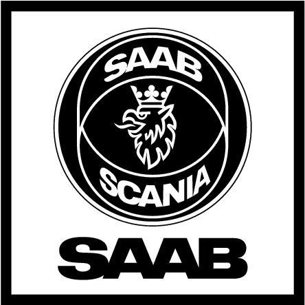 Saab Scania Logo Blackand White PNG