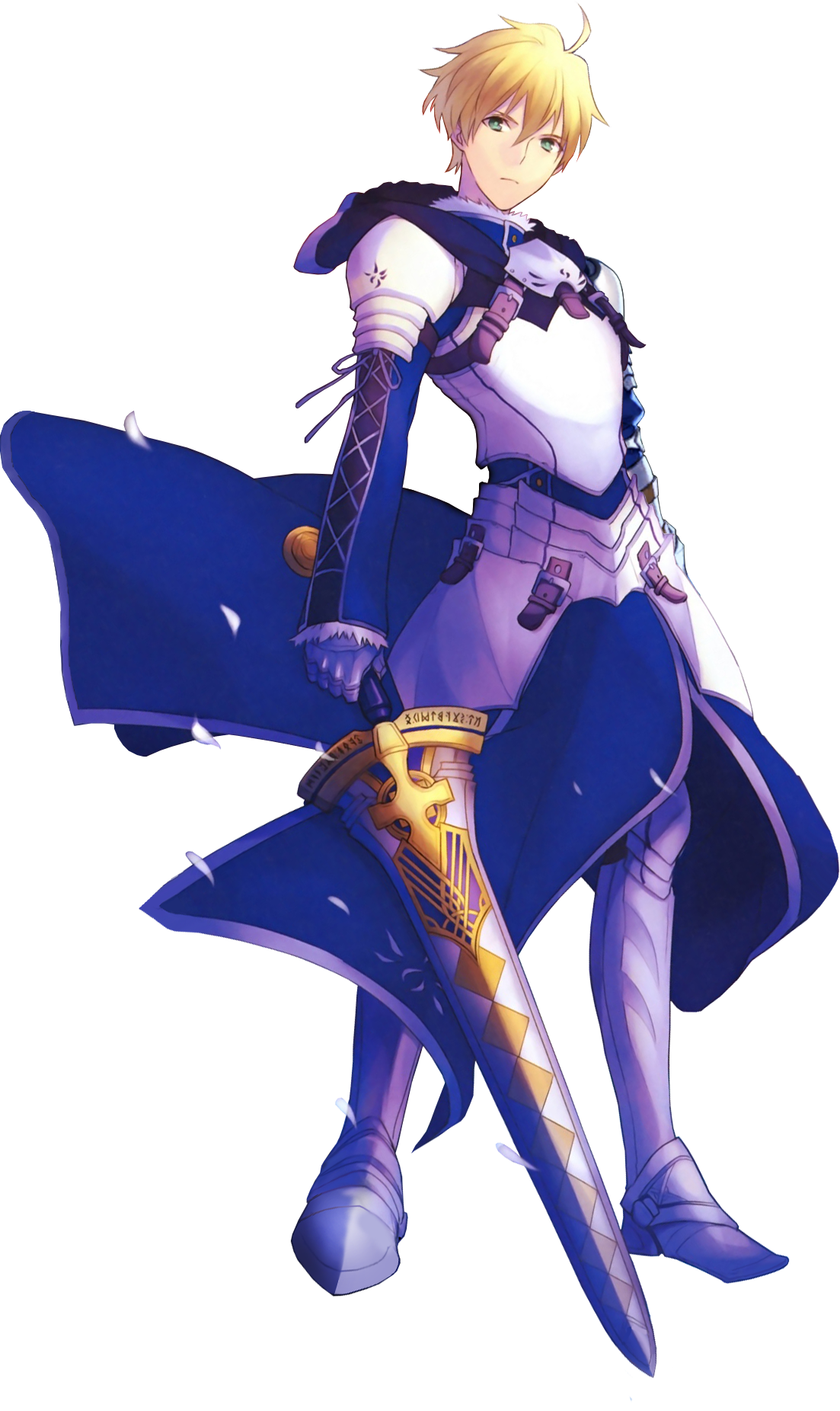 Saber Anime Character Pose PNG