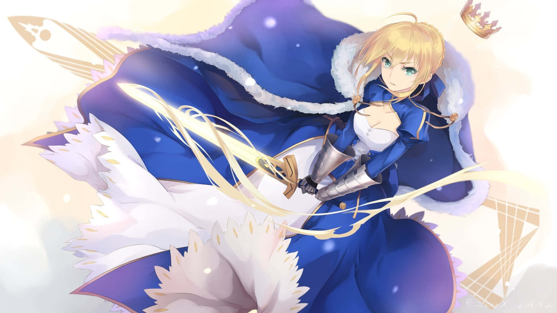 Saber Fate Stay Night With Cape Wallpaper