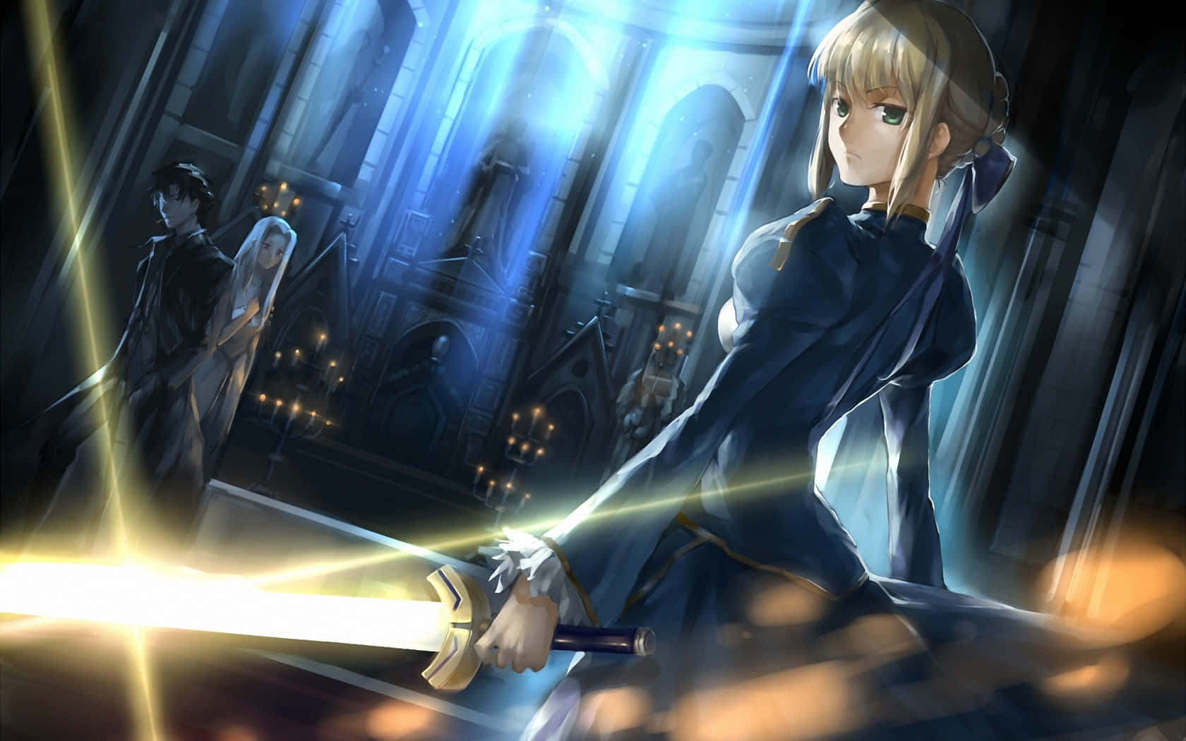 Saber Fate Stay Night In Church Wallpaper