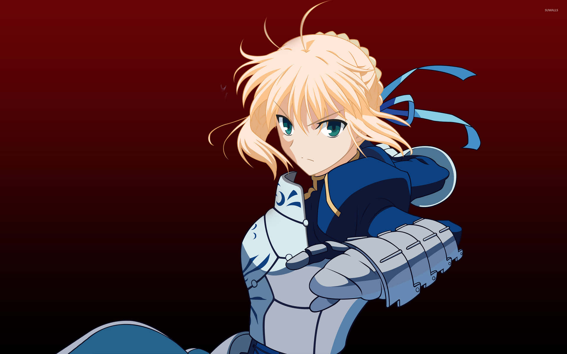 Saber Fate Stay Night Readying Punch Wallpaper