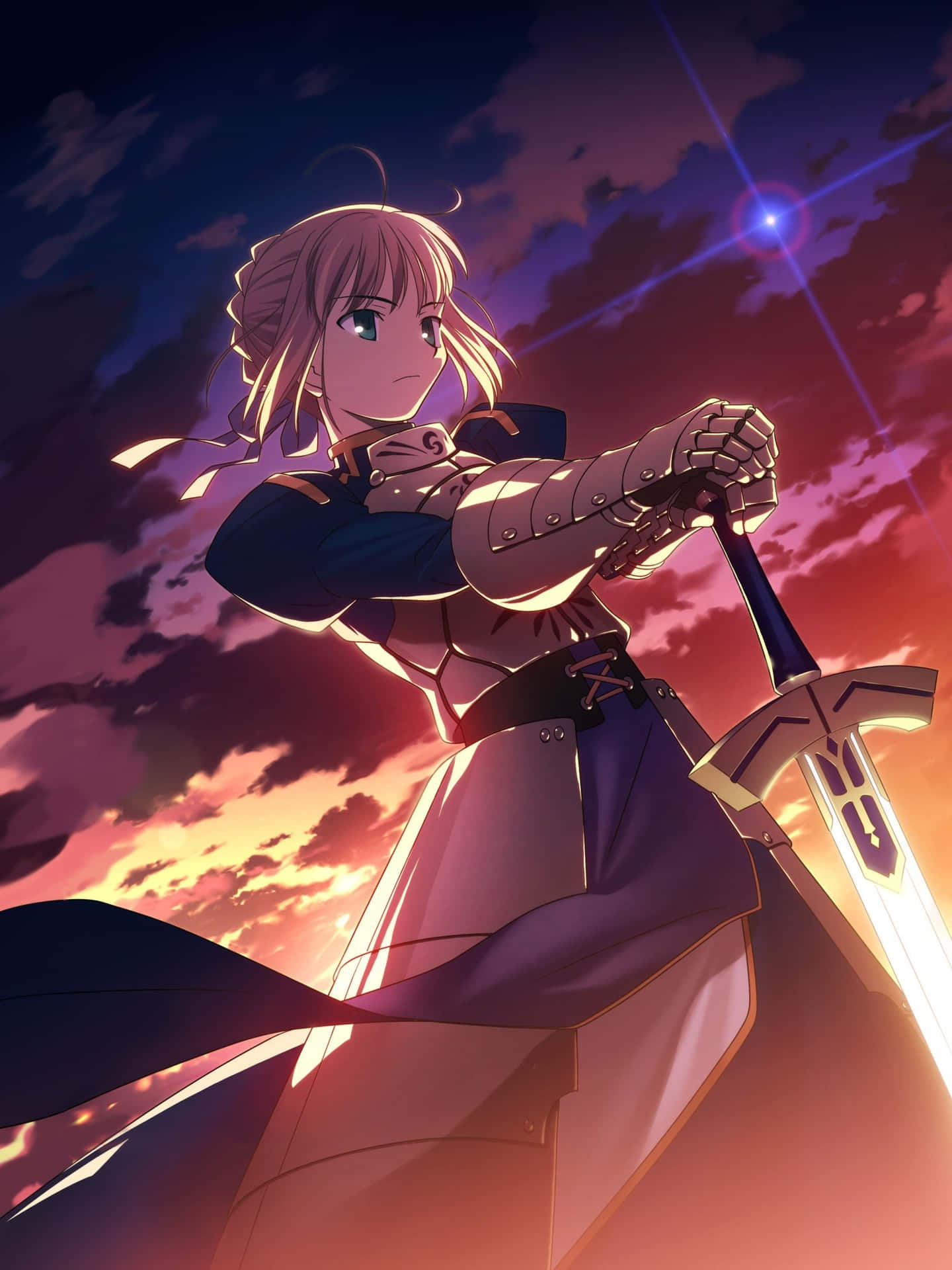 Saber Fate Stay Night Under The Stars Wallpaper