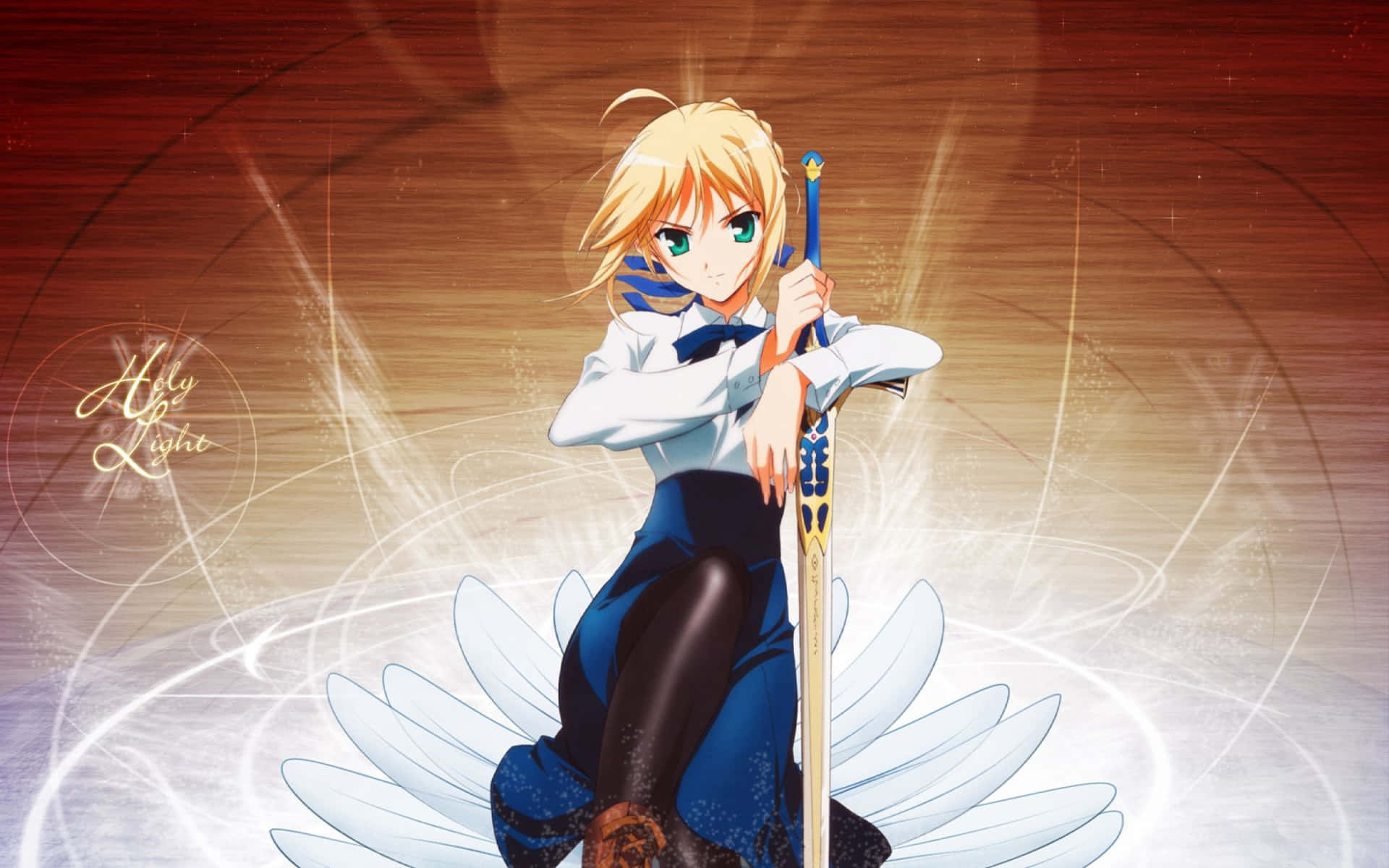 Saber Fate Stay Night With Excalibur Wallpaper