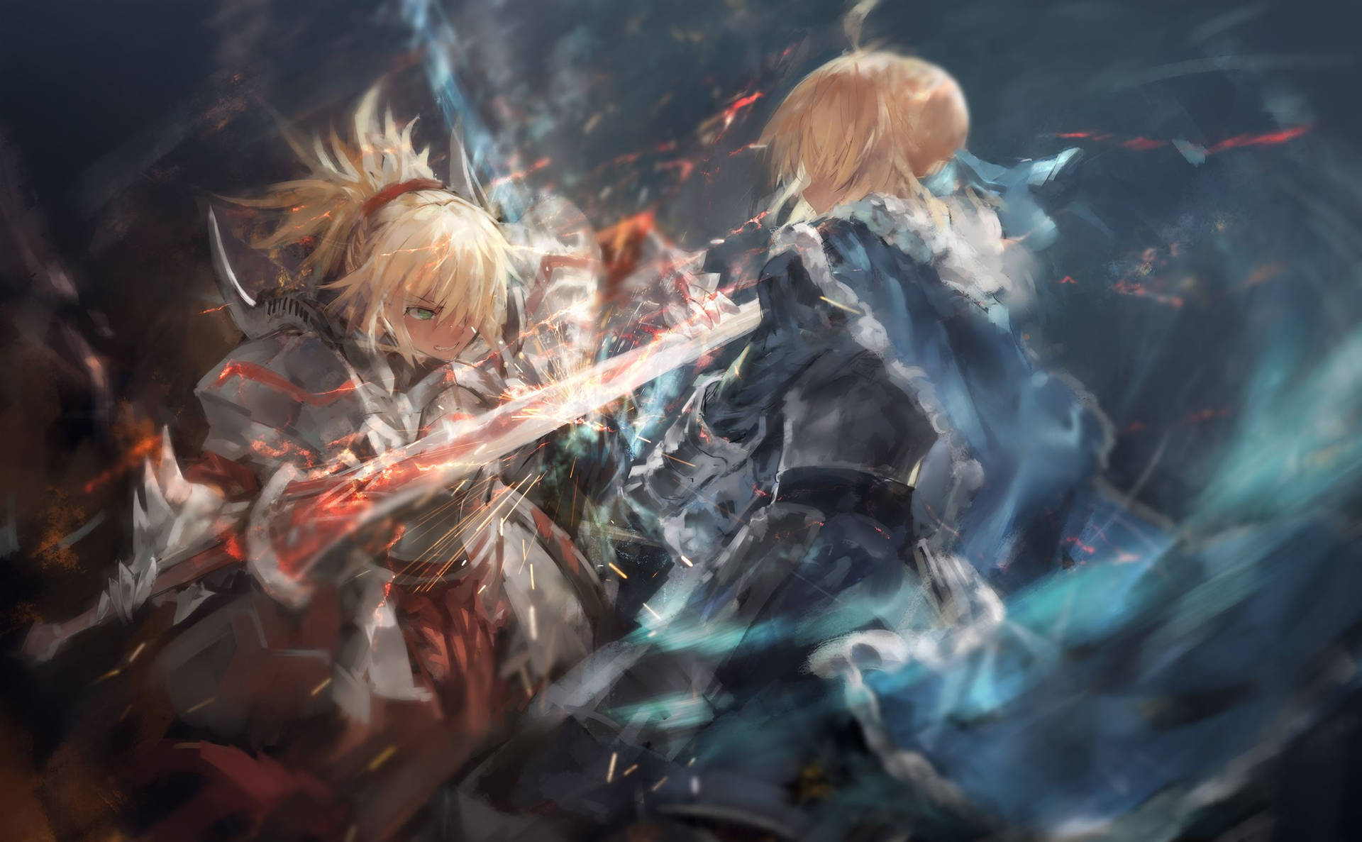 Saber Fighting In Fate / Apocrypha