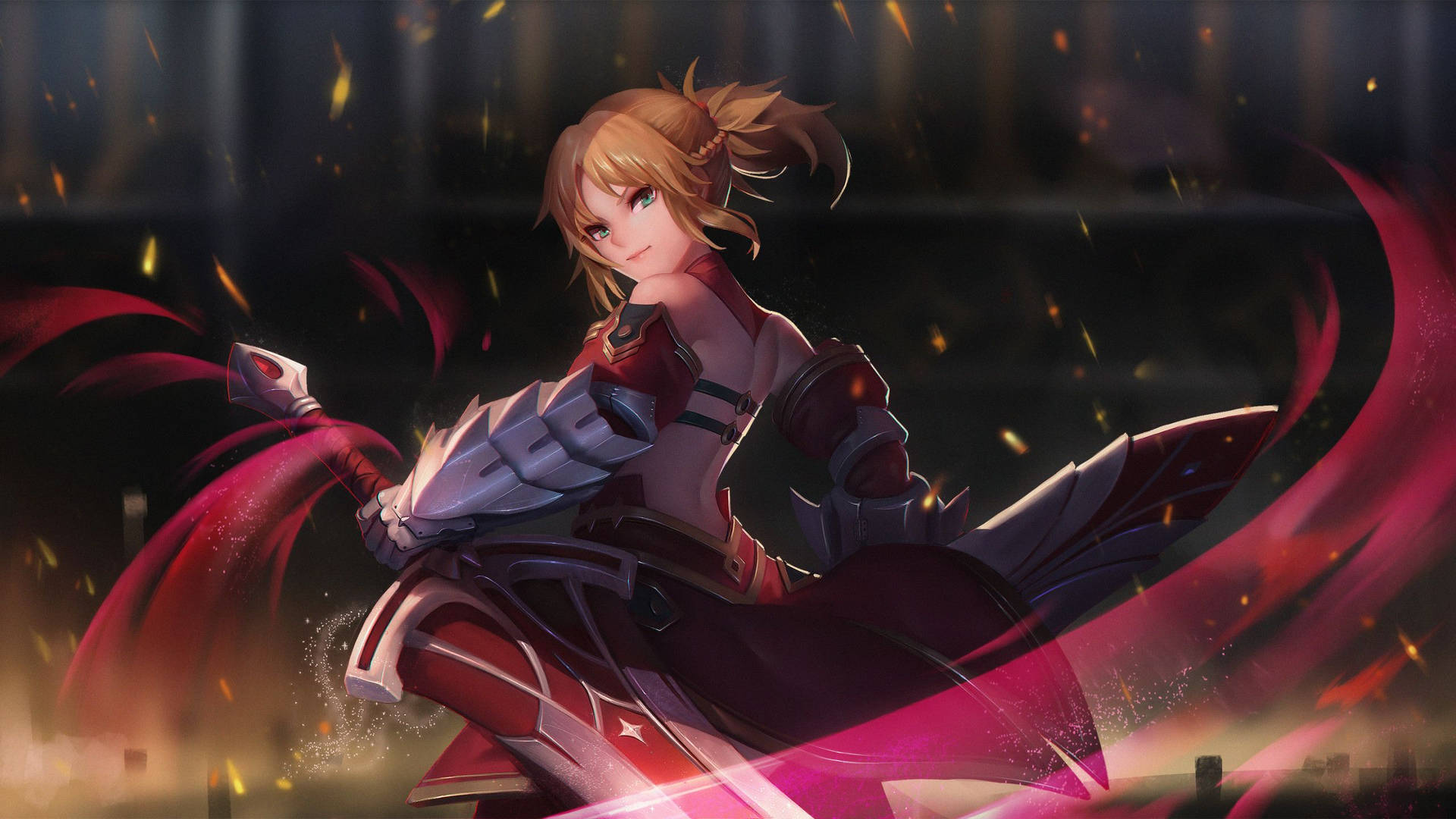 Saber Of Red From Fate Background
