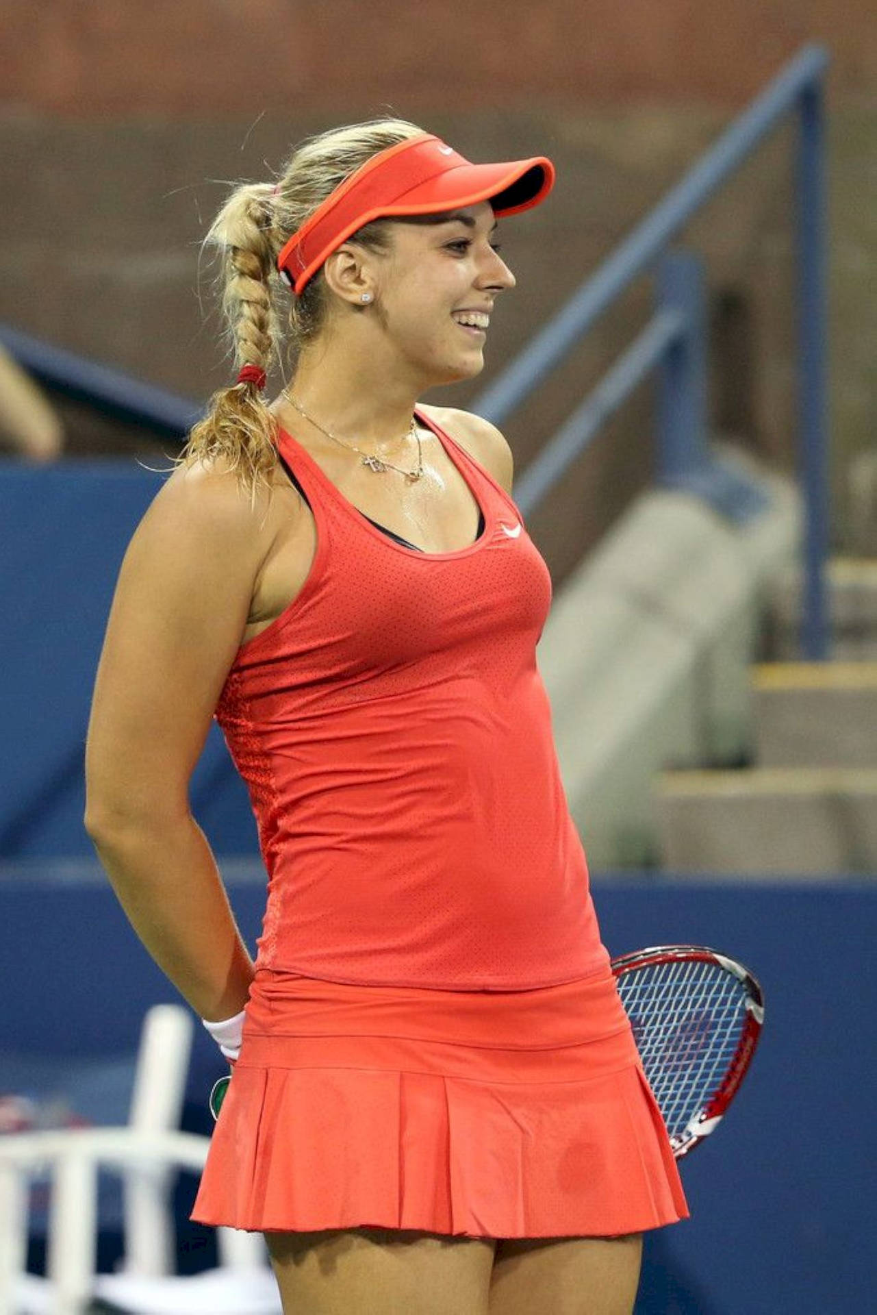 Sabine Lisicki Red Tennis Dress Wallpaper