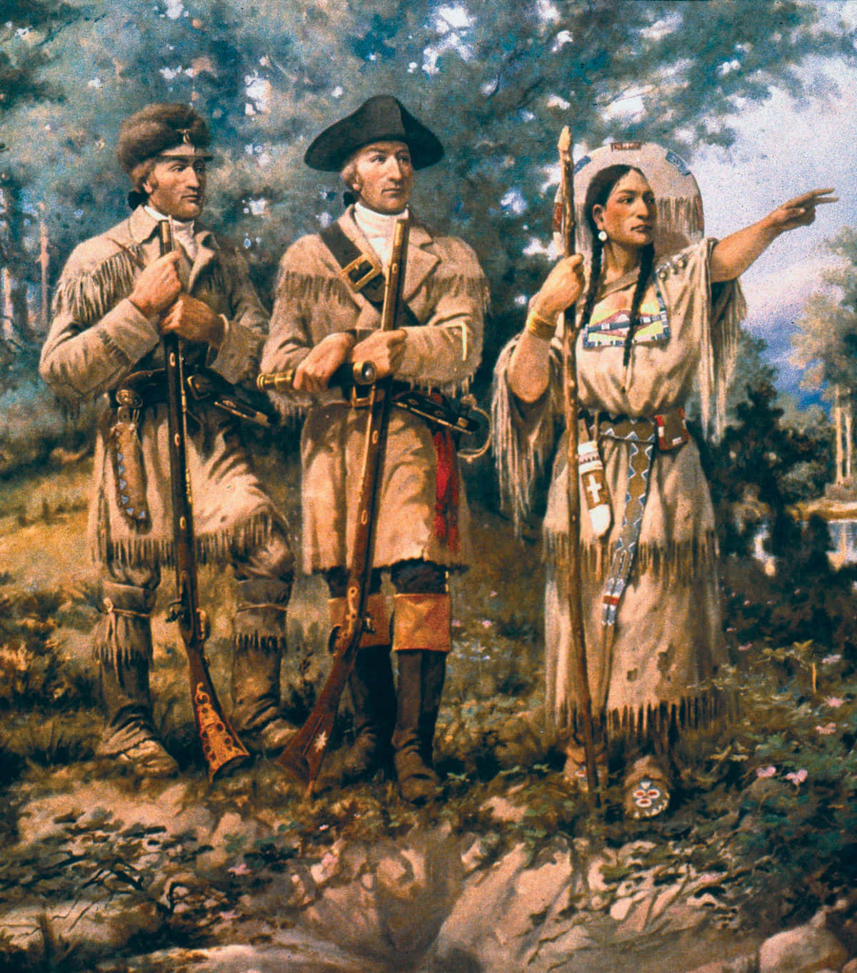 A Painting Of Three People