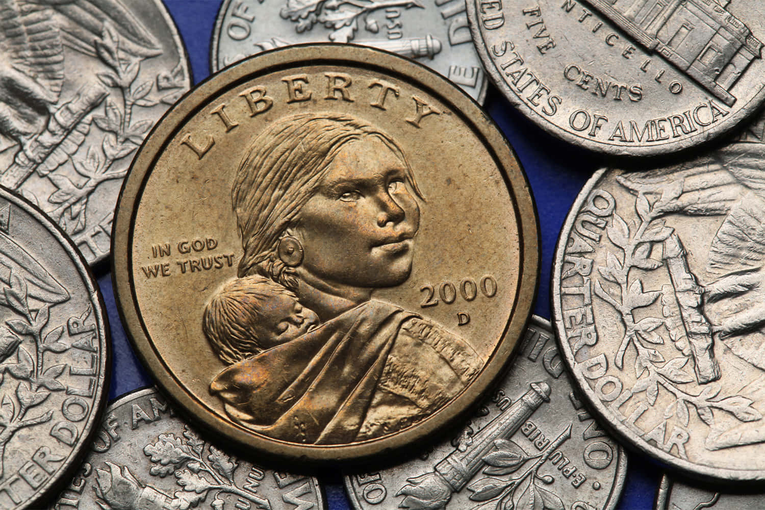 A Close Up Of A Coin With A Woman On It