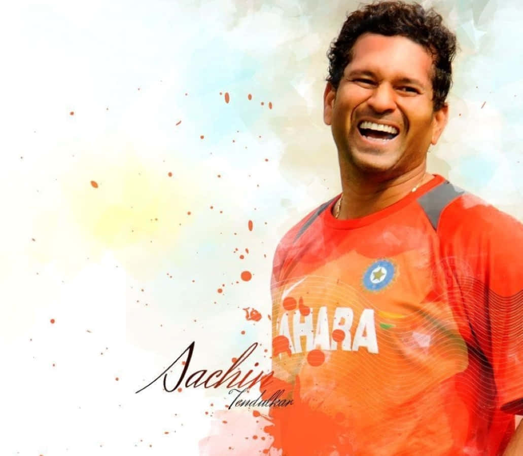 Iconolegendario Del Cricket Indio Sachin Tendulkar. Fondo de pantalla
