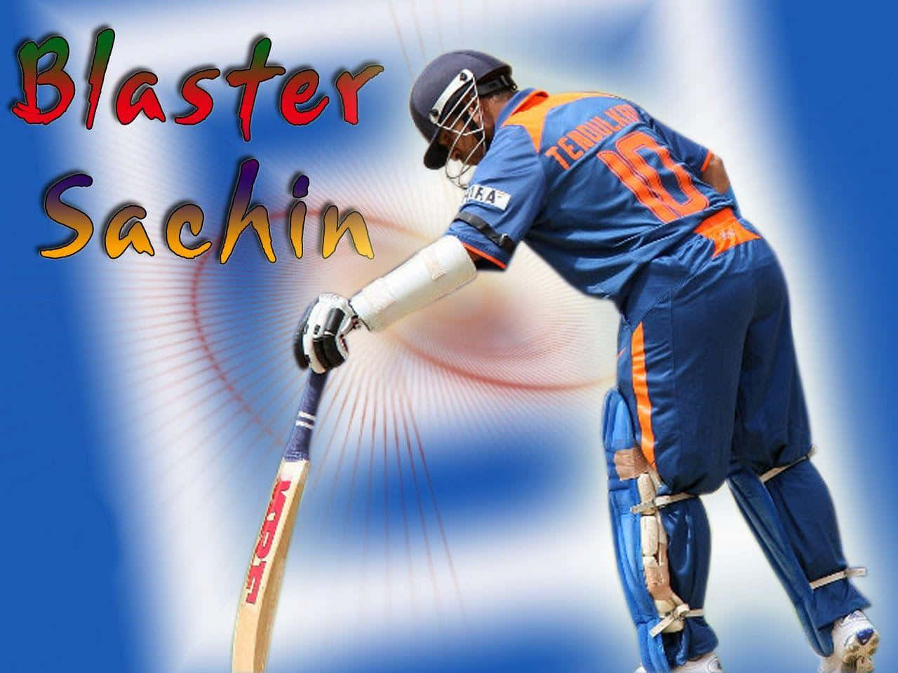"Legendary Cricketer Sachin Tendulkar in Action" Wallpaper