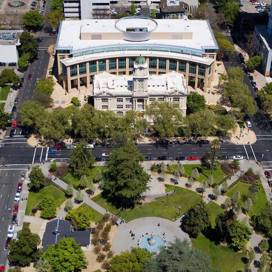 Sacramento City Hall Aerial View Wallpaper