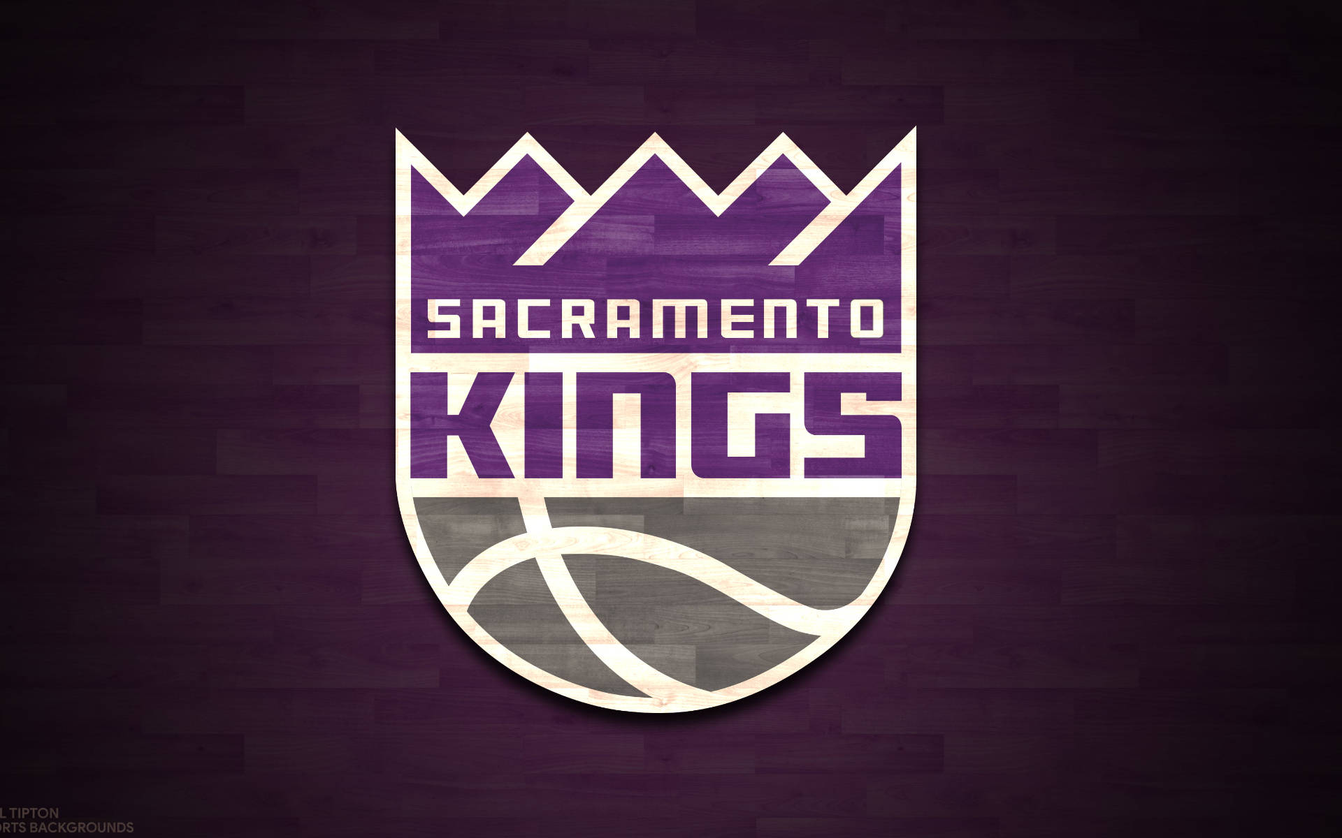 Logode Los Sacramento Kings En Un Fondo Estético Púrpura. Fondo de pantalla