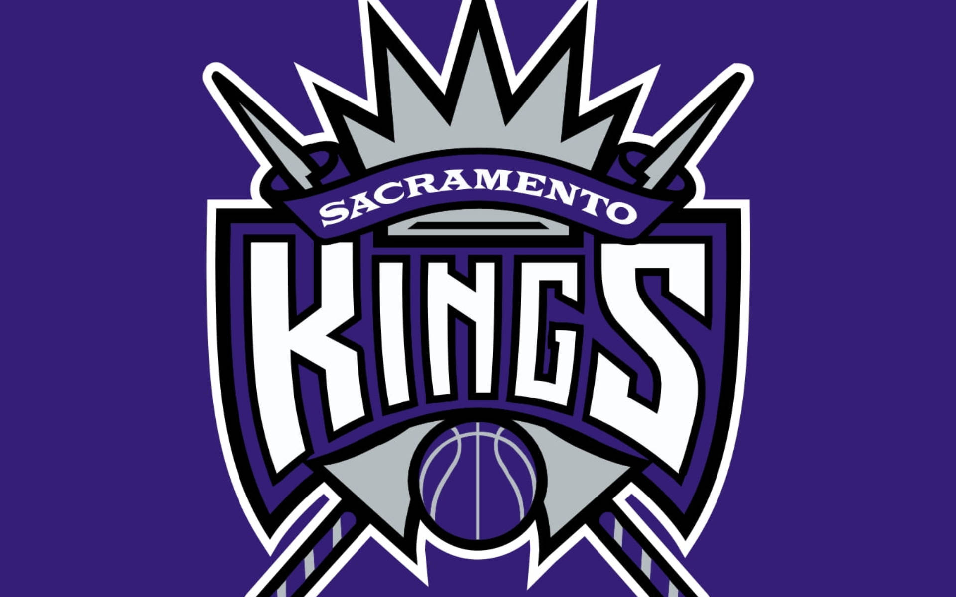 Sacramento Kings Logo På Violet Wallpaper