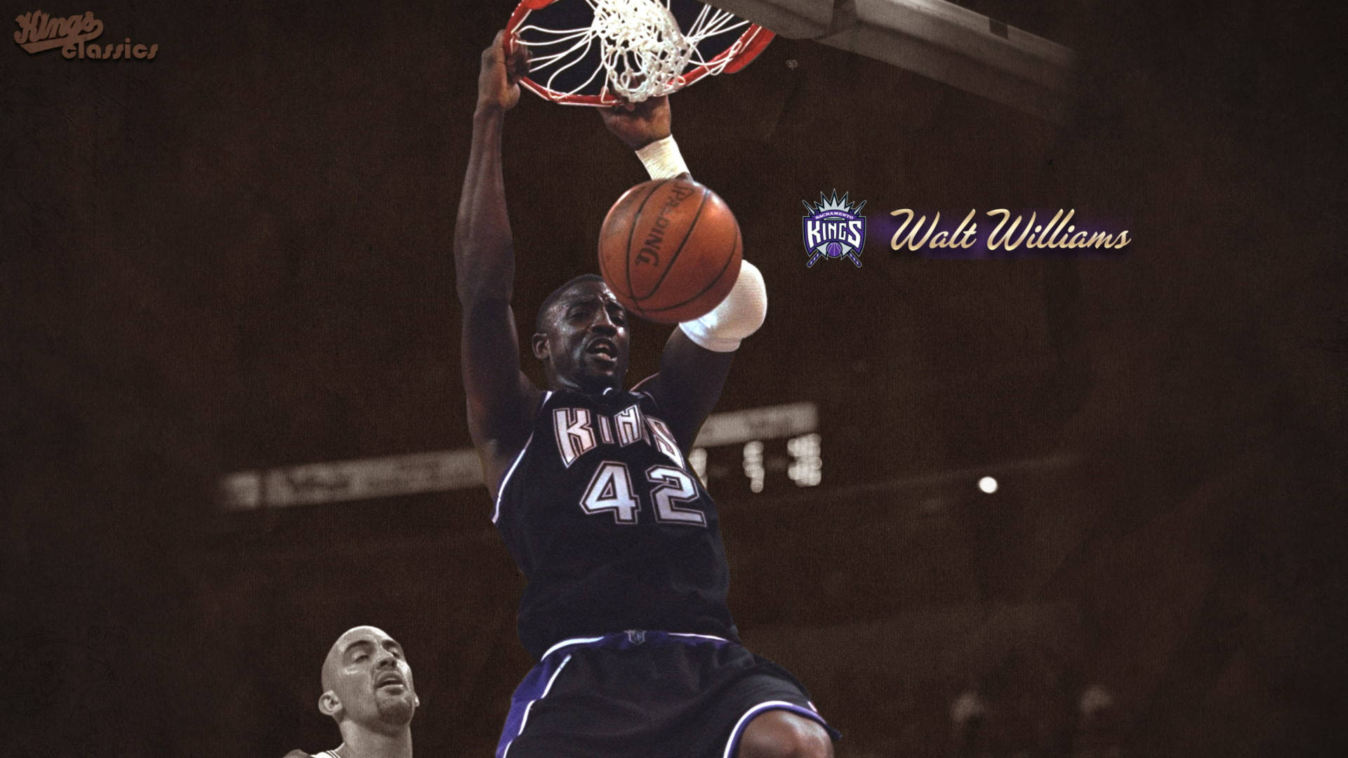 Sacramento Kings Walt Williams Udvalgte Skud Vægbillede Wallpaper
